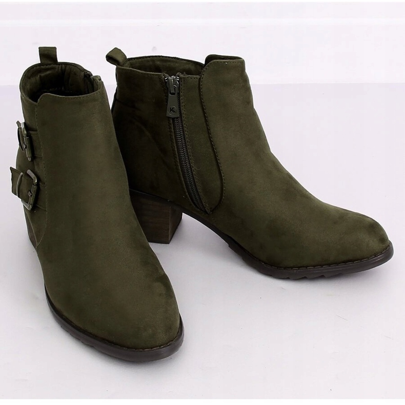 Grüne Stiefel mit hohen Absätzen K1809305 Khaki 1