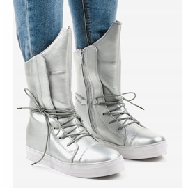 Silberne isolierte Stiefel HX5187-5 grau 1