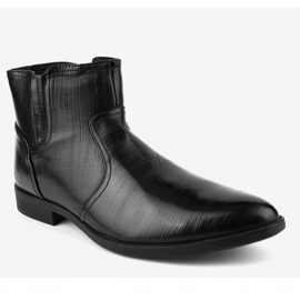 Schwarze isolierte Schuhe HL1005-2 1