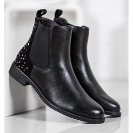 J. Star Stiefel mit Kristallen schwarz 2