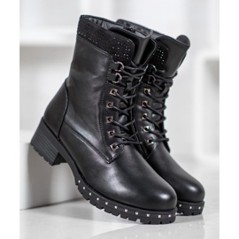 J. Star Hohe Trapper mit Düsen schwarz 2