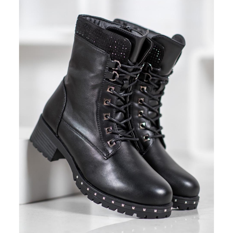 J. Star Hohe Trapper mit Düsen schwarz 2