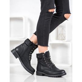 SHELOVET Elegante Trapper schwarz 1