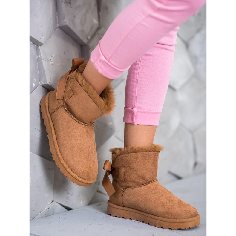 SHELOVET Warmes Mukluki mit Schleife braun 2