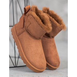 SHELOVET Warmes Mukluki mit Schleife braun 1