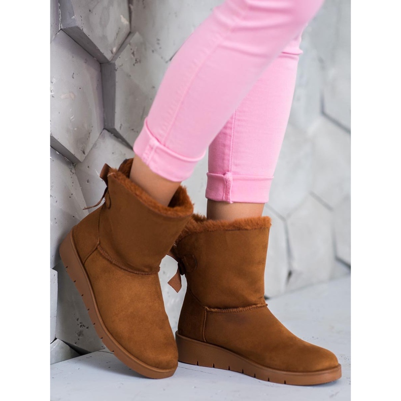 SHELOVET Kamel Mukluki auf der Plattform braun 1