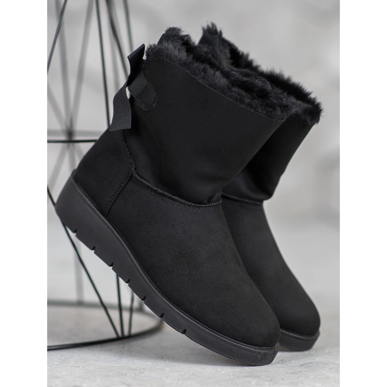 SHELOVET Schwarzer Mukluki auf der Plattform 2