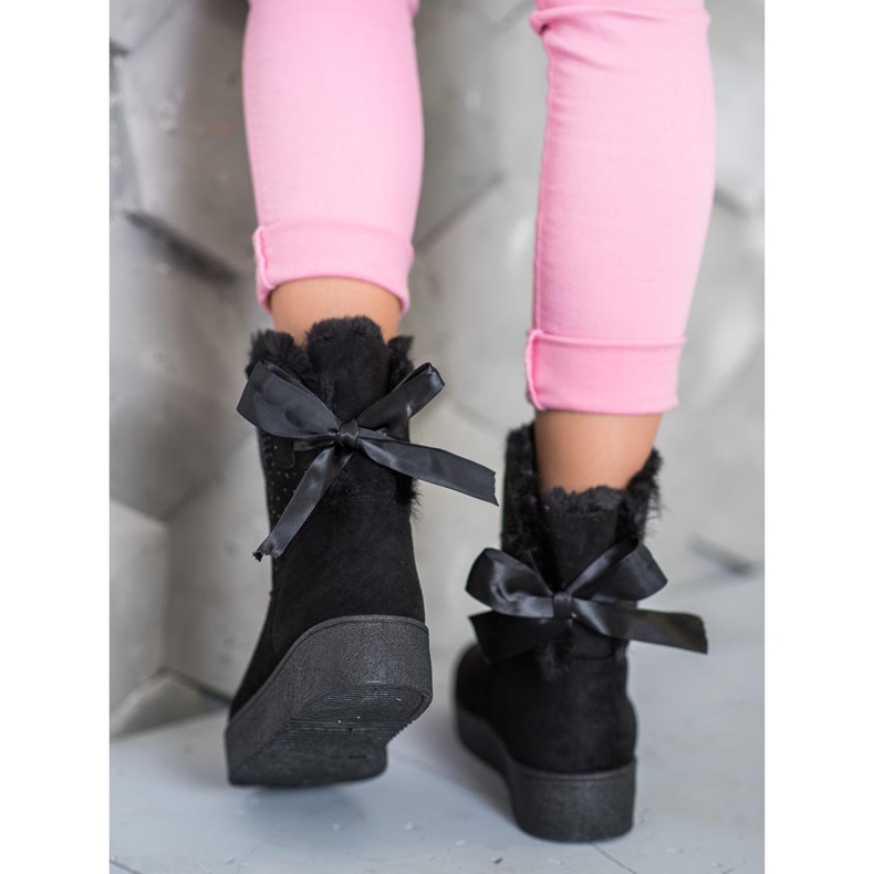 SHELOVET Mukluki mit Kristallen schwarz 1