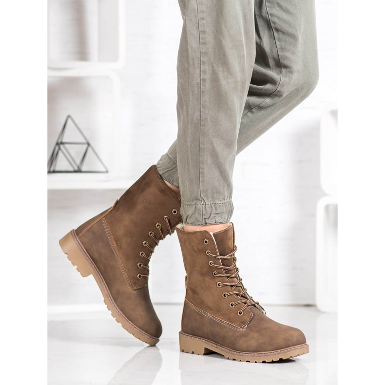 Super Me Schnürstiefel khaki grün 2