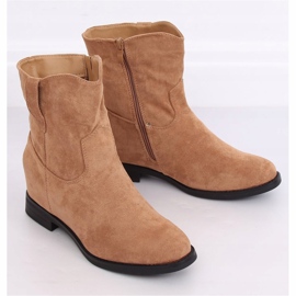 Stiefel auf einem versteckten Keil beige G-7605 Khaki 1