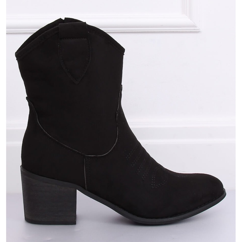 Schwarze Wildleder Cowboystiefel 5689 Black 2