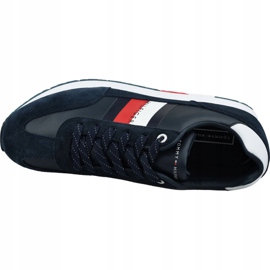 Tommy Hilfiger Corporate Leather Flag Runner M FM0FM02380 403 marineblau 2