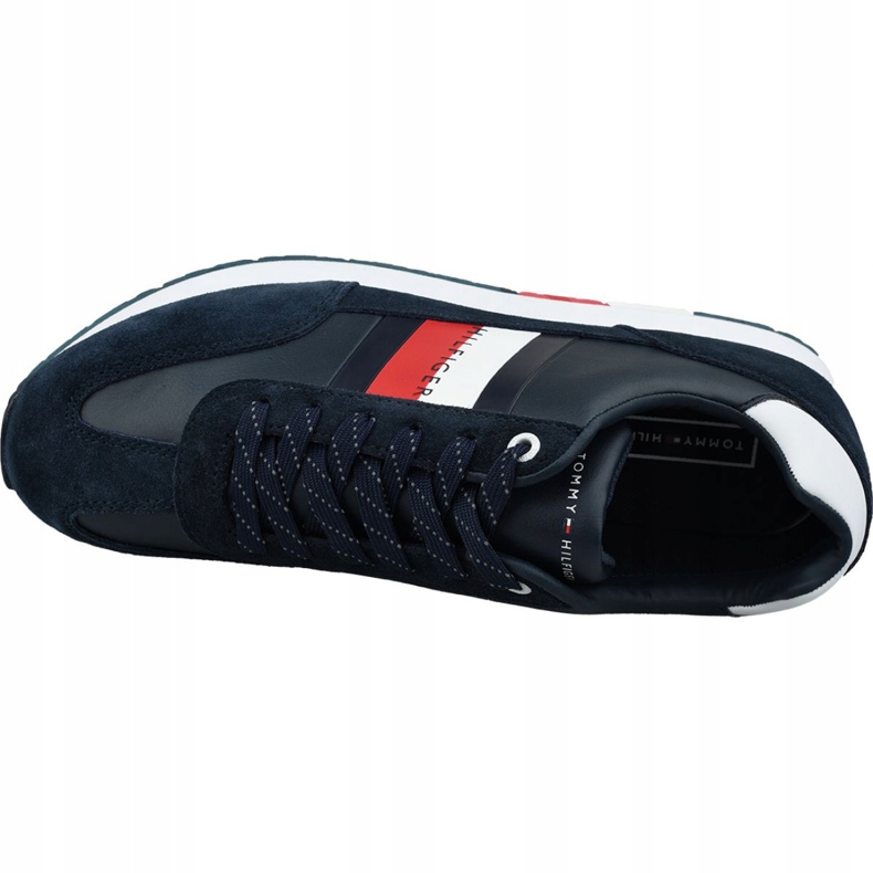 Tommy Hilfiger Corporate Leather Flag Runner M FM0FM02380 403 navy blau 2