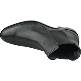 Tommy Hilfiger Signature Chelsea Boots aus Leder M FM0FM02421 990 schwarz 2