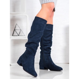 Super Mode Klassische marineblaue Stiefel 1