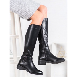 Ideal Shoes Klassische Reitstiefel schwarz 1