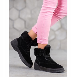 SHELOVET Modischer Taperki auf der Plattform schwarz 1