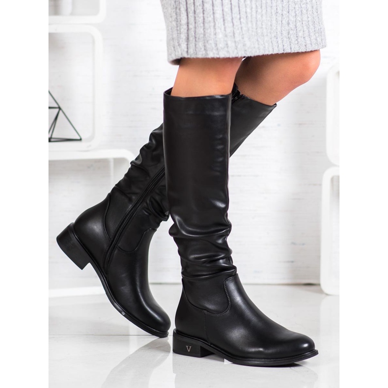 Klassische VINCEZA Stiefel schwarz 1