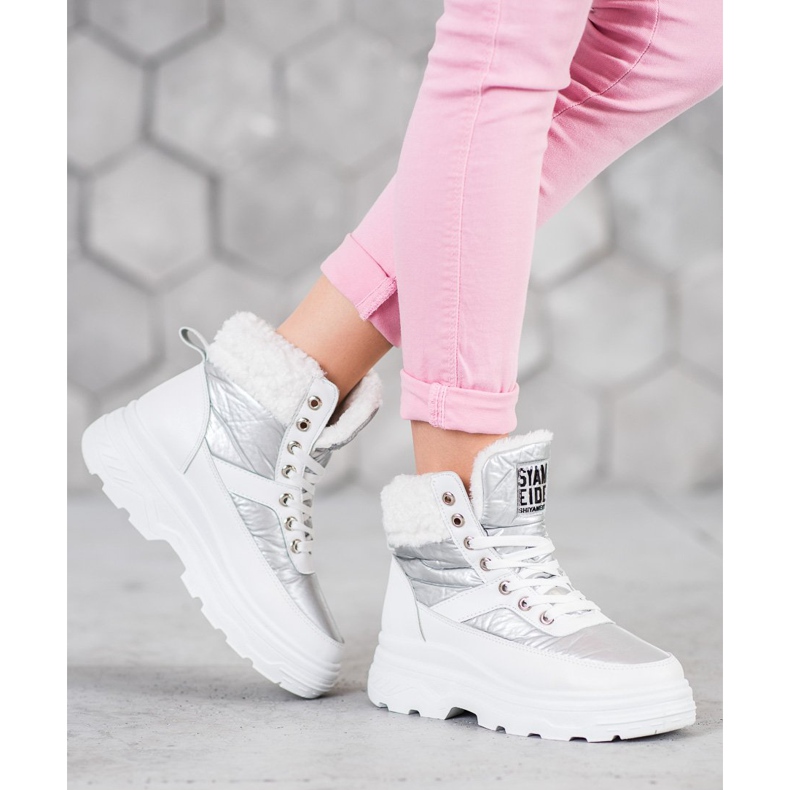 Bella Paris Sneakers mit Schaffell weiß 1