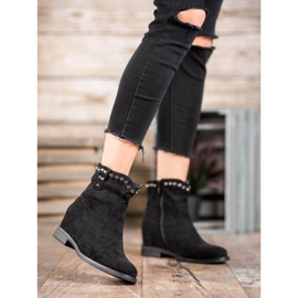 Ideal Shoes Warme Cowboystiefel mit Jets schwarz 2