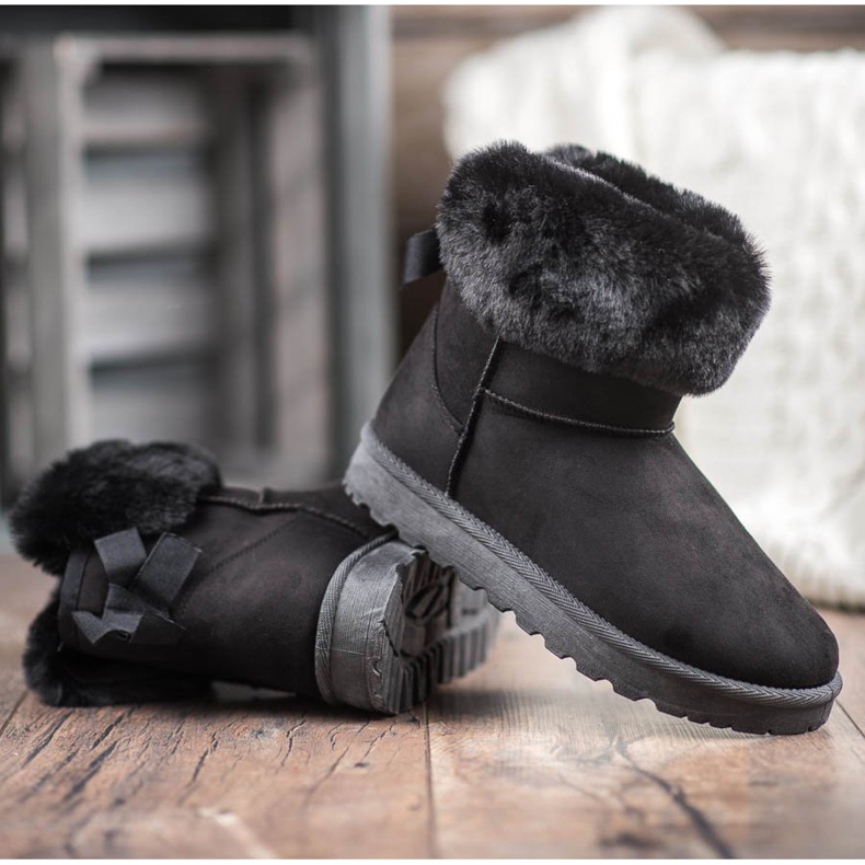 SHELOVET Mukluki mit Pelz schwarz 1