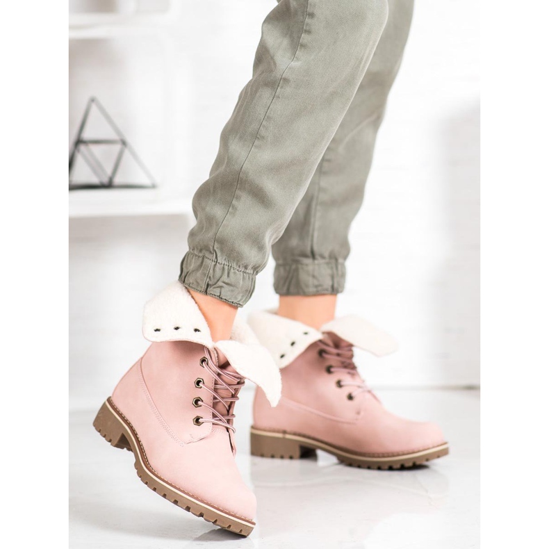 SHELOVET Wanderschuhe mit einziehbarem Schaft rosa 2