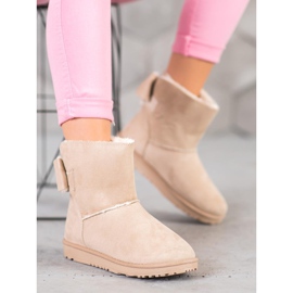 SHELOVET Beige Mukluki mit Schleife 2