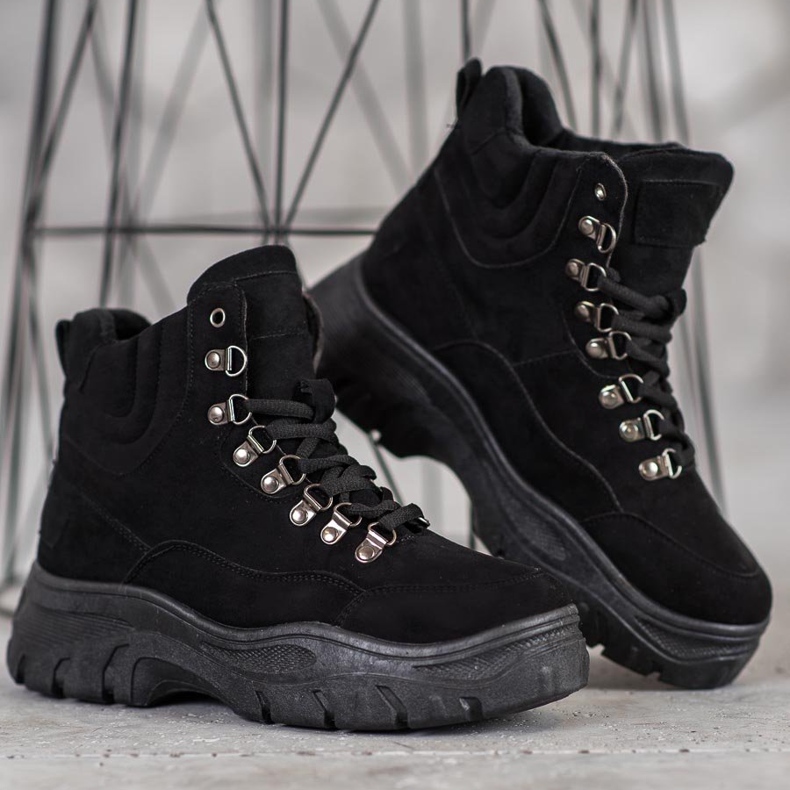 Yes Mile Bequeme Trapper auf der Plattform schwarz 1