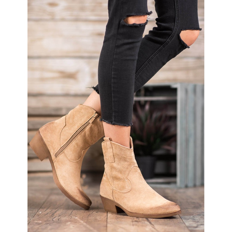 Seastar Warme Cowboystiefel auf High Heels braun 1