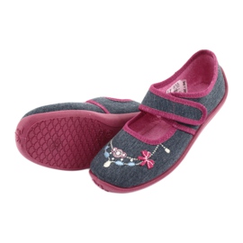 Befado Kinderschuhe 945Y289 navy blau mehrfarbig rosa 4