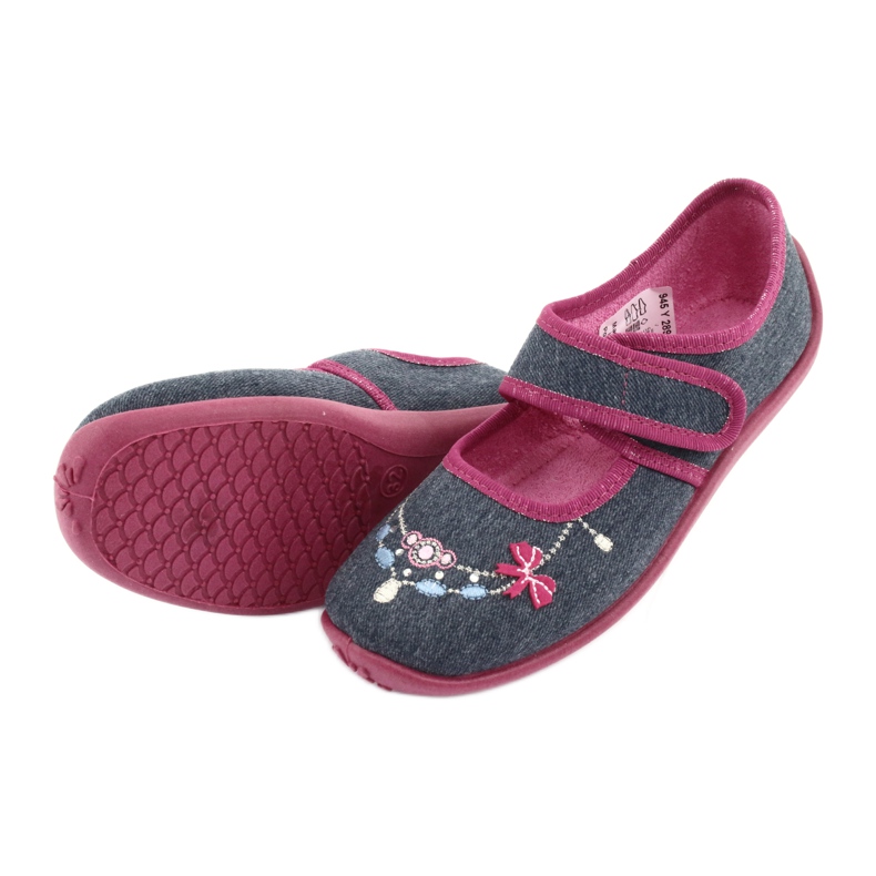 Befado Kinderschuhe 945Y289 navy blau mehrfarbig rosa 4