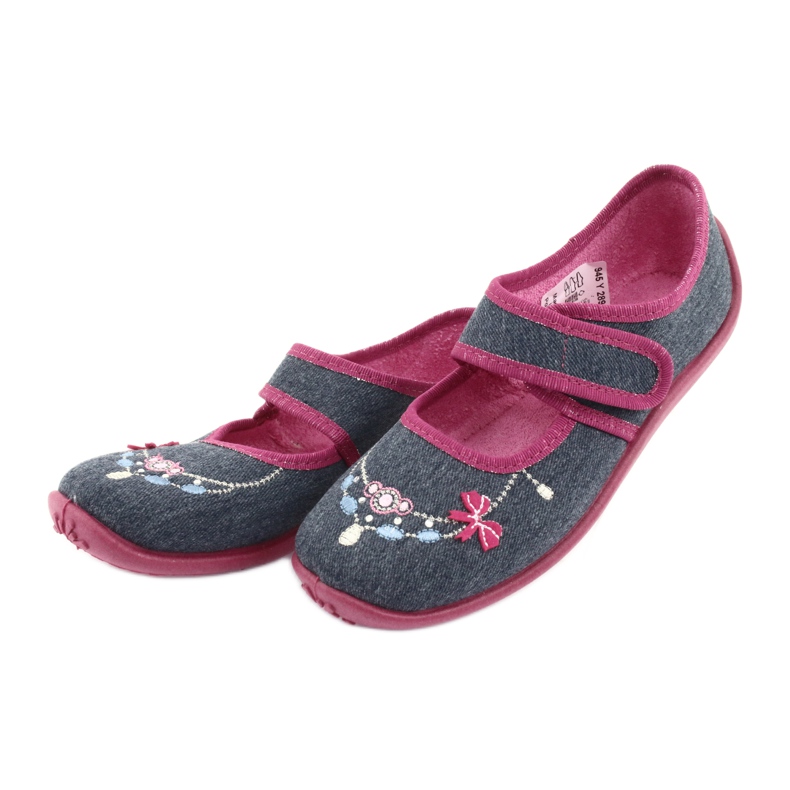 Befado Kinderschuhe 945Y289 navy blau mehrfarbig rosa 2