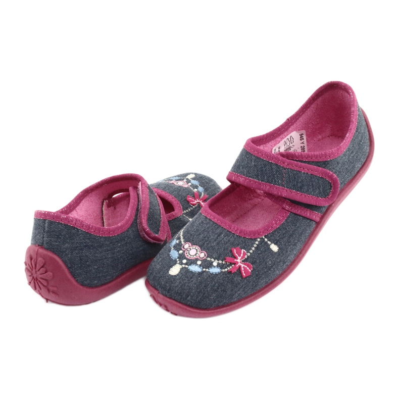 Befado Kinderschuhe 945Y289 navy blau mehrfarbig rosa 3