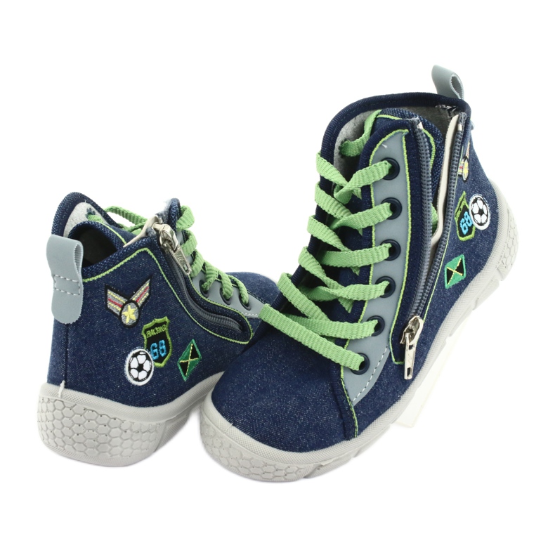 Leichte Befado Kinderschuhe 547X002 marineblau grau grün 4