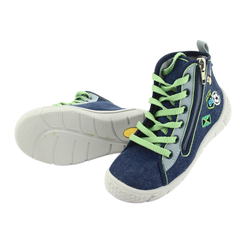 Leichte Befado Kinderschuhe 547X002 navy blau grau grün 5