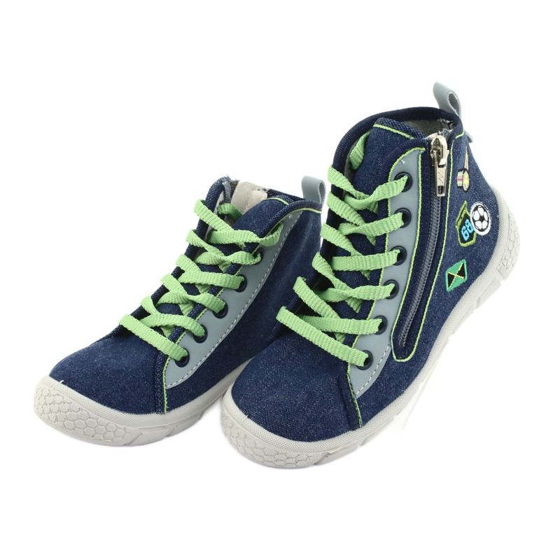 Leichte Befado Kinderschuhe 547X002 marineblau grau grün 3