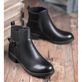 SHELOVET Bequeme schwarze Stiefel 1