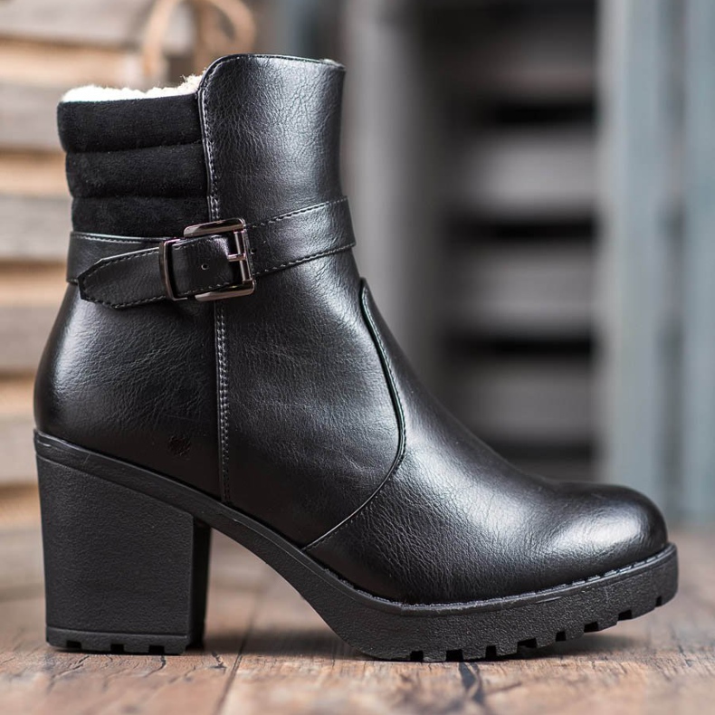 J. Star Bequeme Stiefel aus Ökoleder schwarz 2