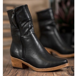 Kylie Cowboystiefel mit aufrollbarem Obermaterial schwarz 1