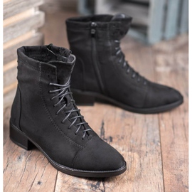 Super Mode Gebundene Stiefeletten schwarz 1