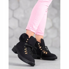 Textilstiefel mit Fell VICES schwarz 1