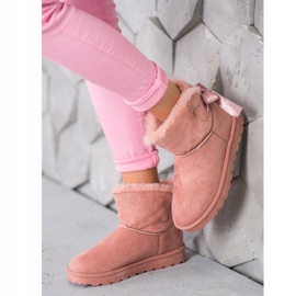 SHELOVET Mukluki mit einer Perle rosa 2