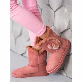 SHELOVET Mukluki mit einer Perle rosa 1