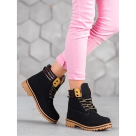 SHELOVET Warme Wanderschuhe auf der Plattform schwarz 1