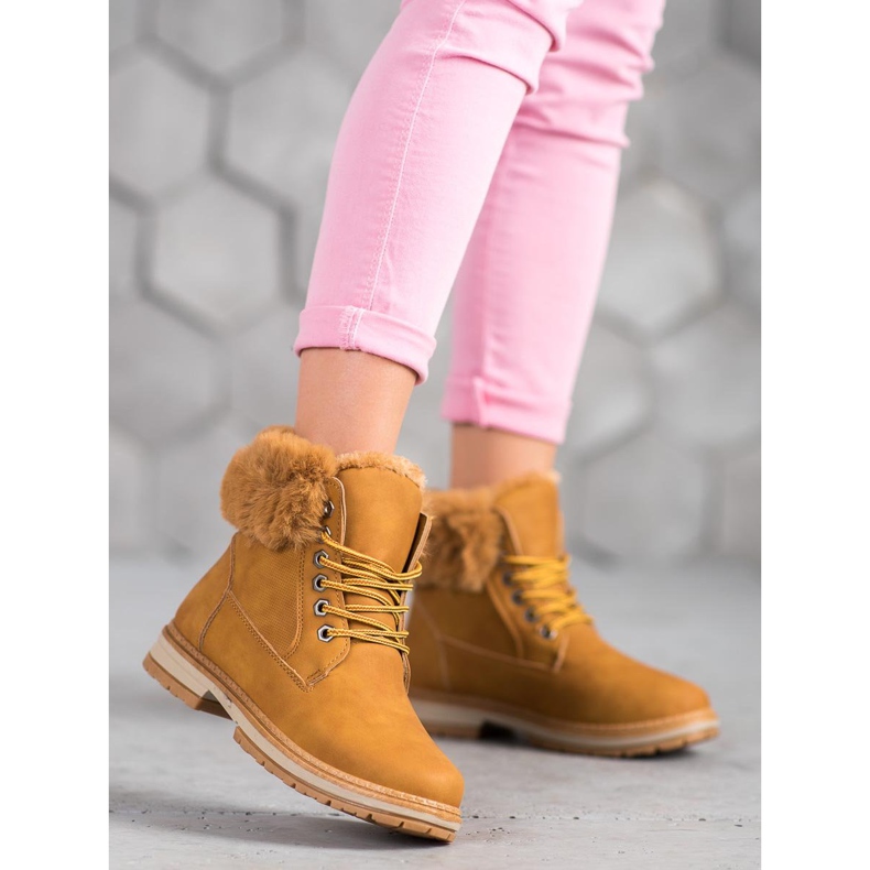 SHELOVET Kamelfänger mit Fell braun 2