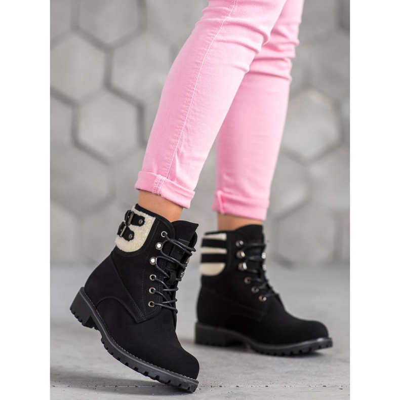 SDS Textil-Trapper mit Schaffell schwarz 2