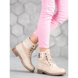 SDS Textil-Trapper mit Schaffell beige 1