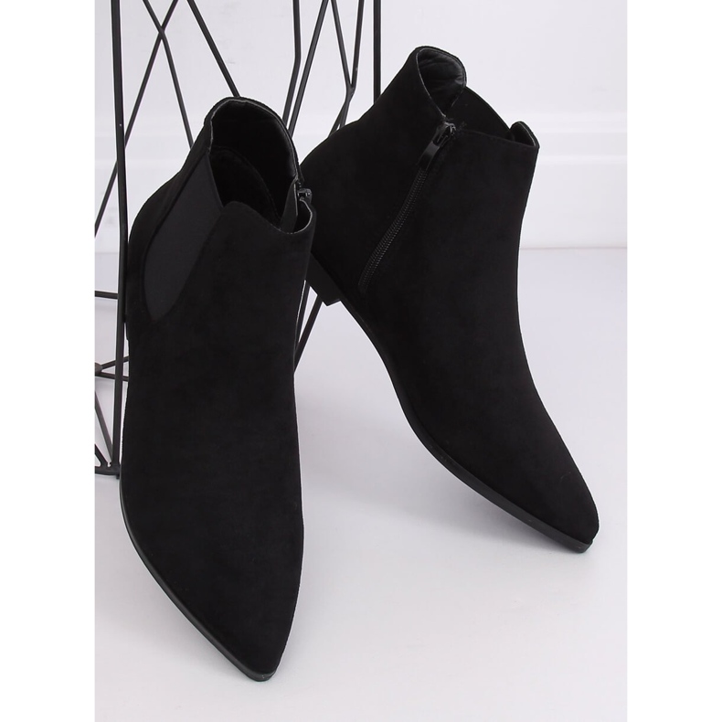 Schwarze Chelsea-Boots mit Mandelzehen TX-1855 Black 2