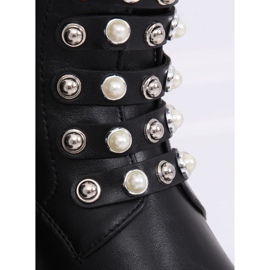 Schwarze Militärstiefel 7671-PA Schwarz 2