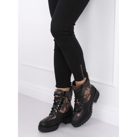 Schuhe mit hohen Sohlen NS067 Camouflage schwarz 1